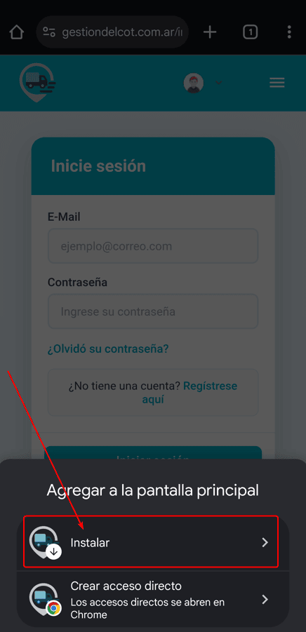 Confirmar instalación